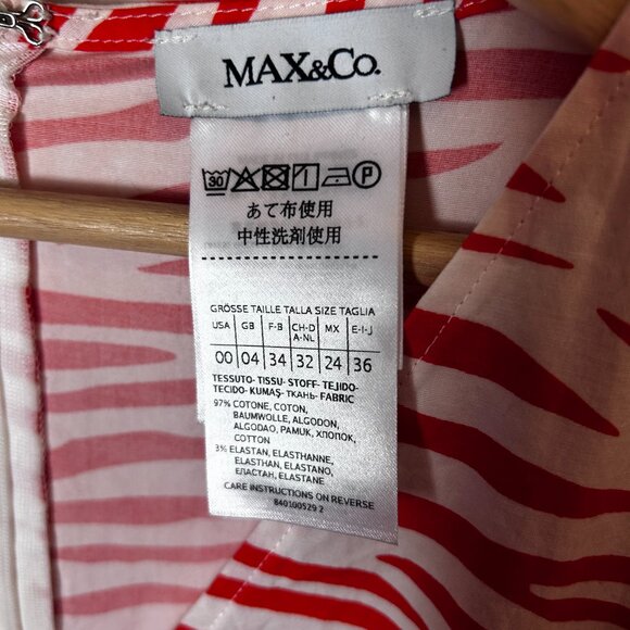 Max & Co Orange + White Striped Wrap Dress - Picture 3 of 7